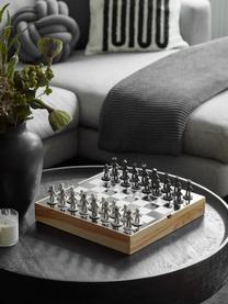Schaakspel Buddy, set van 33, Doos: essenhout, Licht hout, zilverkleurig, antraciet, B 33 x H 4 cm