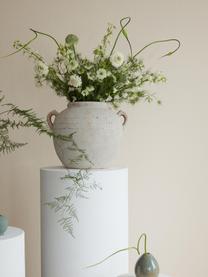 Vaso da terra con finitura sabbia Leana, Terracotta, Bianco crema, Ø 33 x Alt. 31 cm