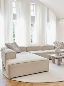 Modulare Wohnlandschaft Lennon, Bezug: 100 % Polyester Der strap, Gestell: Massives Kiefernholz FSC-, Webstoff Off White, B 418 x T 269 cm, Eckteil links