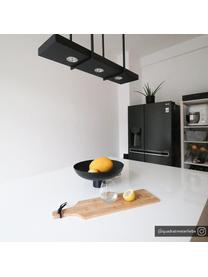 Grote LED hanglamp Tray in industrieel design, Lampenkap: gelakt metaal, Baldakijn: gelakt metaal, Zwart, 80 x 50 cm