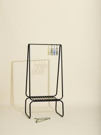 Wieszak stojący z metalu z półką Apply, Metal powlekany, Czarny, S 72 x W 157 cm