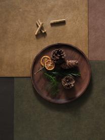 Sets de table en cuir synthétique Plini, 2 pièces, Cuir vegan, polyuréthane, Brun, larg. 33 x long. 46 cm