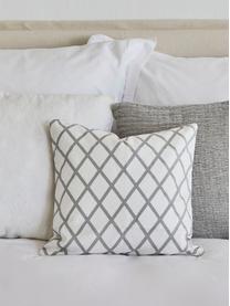 Housse de coussin 40x40 gris et blanc Romy, Gris, crème