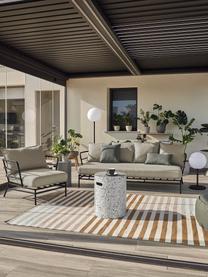 Tuin loungebank Mareluz (3-zits), Frame: verzinkt metaal en gelakt, Beige, B 197 x D 75 cm