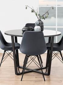 Runder Esstisch Amble in Marmor-Optik, Ø 110 cm, Tischplatte: Mitteldichte Holzfaserpla, Schwarz, Marmor-Optik, Ø 110 cm