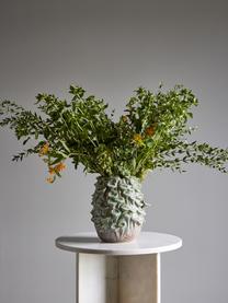 Handgefertigte Vase Rigo aus Steingut, Steingut, Grün, Ø 22 x H 24 cm