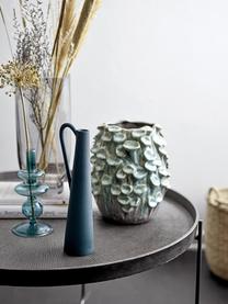 Handgefertigte Vase Rigo aus Steingut, Steingut, Grün, Ø 22 x H 24 cm