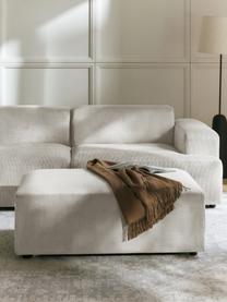 Pouf XL en velours côtelé Melva, Velours côtelé beige, larg. 116 x prof. 72 cm