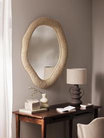 Wandspiegel Toprak, Rahmen: Polyresin, Spiegelfläche: Spiegelglas, Rückseite: Mitteldichte Holzfaserpla, Hellbeige, B 92 x H 102 cm