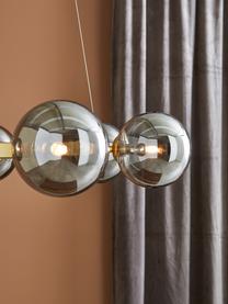 Velké závěsné svítidlo ze zrcadlového skla Circle, Zlatá, chromová, Ø 71 cm, V 15 cm