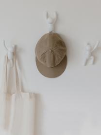 Design wandhakenset Buddy, 3-delig, Kunststof (ABS), Wit, Set met verschillende formaten