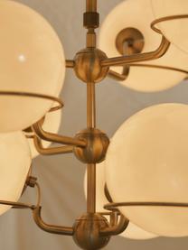 Veľká závesná lampa Carey, Krémovobiela, odtiene zlatej, Ø 61 x V 95 cm