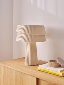 Stolní lampa s asymetrickým stínidlem Nyla, Béžová, Ø 35 cm, V 44 cm