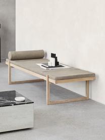 Daybed matras Minimal in leer, Bekleding: leer, Leer beige, B 70 x L 200 cm