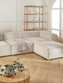 Middelste module Lennon van corduroy, Bekleding: corduroy (92% polyester, , Frame: massief grenenhout FSC-ge, Poten: kunststof De poten bevind, Corduroy lichtbeige, B 89 x D 119 cm