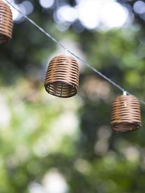 Guirlande lumineuse LED solaire Centera, 380 cm, 10 lampions, Brun, noir, long. 380 cm