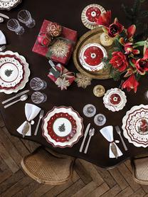 Súprava tanierov z porcelánu Toy's Delight, 2 osoby (6 dielov), Premium porcelán, Biela, červená, vzorovaná, Súprava s rôznymi veľkosťami