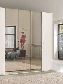 Armadio con 5 ante battenti a specchio Monaco, Bianco, con ante a specchio, Larg. 247 x Alt. 216 cm