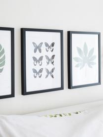 Ingelijste digitale print Butterflies Dark , Afbeelding: digitale afdruk, Frame: kunststof, Zwart, wit, B 30 x H 40 cm