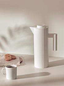 Pichet isotherme avec surface striée Plissé, 1 L, Résine thermoplastique, verre, Blanc, 1 L