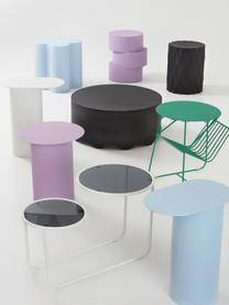 Odkládací stolek v organickém tvaru Gilles, Železo s práškovým nástřikem, Světle modrá, Ø 43 cm, V 51 cm