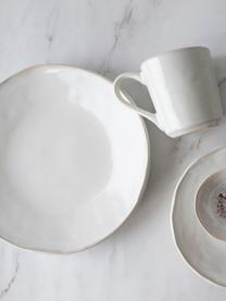Geschirr-Set White Organic, 4 Personen (12er-Set), Steingut, Weiß, Set mit verschiedenen Größen