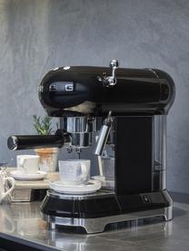 Espressomaschine 50's Style, Schwarz, glänzend, B 33 x H 33 cm