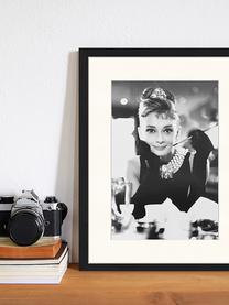 Ingelijste digitale print Audrey, Lijst: gelakt hout, Audrey Hepburn, B 33 x H 43 cm