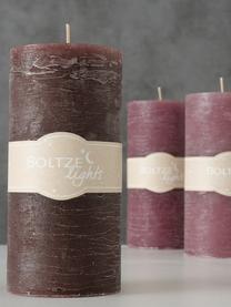 Set de velas Trent, 3 uds., Cera, Tonos rosas y lilas, Ø 7 x Al 15 cm