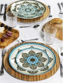 Vajilla de porcelana Cala Jondal, 6 comensales (18 pzas.), Porcelana, Tonos verdes y azules, 6 comensales (18 pzas.)