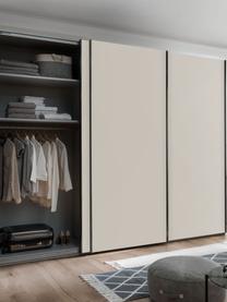 Schwebetürenschrank Monaco, 3-türig, Korpus: Holzwerkstoff, foliert, Leisten: Metall, beschichtet, Hellbeige, B 279 x H 217 cm