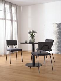 Cord-Polsterstühle Mats, 2 Stück, Beine: Metall, pulverbeschichtet, Cord Anthrazit, B 50 x H 80 cm