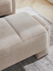 Sofa-Hocker Bobi, Bezug: 88 % Polyester, 12 % Nylo, Gestell: Massives Kiefernholz, Webstoff Hellbeige, B 90 x T 55 cm