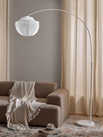 Grand lampadaire arc en tulle Beau, Blanc, Ø 46 x haut. 219 cm