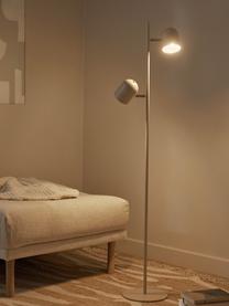 Metalen vloerlamp Almo, Lichtbeige, H 137 cm