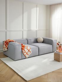 Modulares Sofa Lennon (3-Sitzer), Bezug: 100 % Polyester Der strap, Gestell: Massives Kiefernholz FSC-, Webstoff Hellgrau, B 238 x T 119 cm