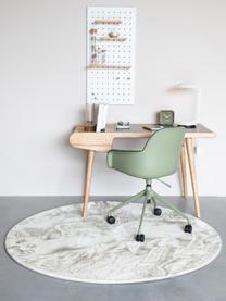 Sedia da scrivania in bouclé Albert, regolabile in altezza, Rivestimento: 100% poliestere Con 100.0, Struttura: alluminio lucidato, Bouclé verde, Larg. 59 x Prof. 52 cm