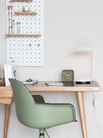 Sedia da scrivania in bouclé Albert, regolabile in altezza, Rivestimento: 100% poliestere Con 100.0, Struttura: alluminio lucidato, Bouclé verde, Larg. 59 x Prof. 52 cm