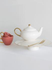 Patera z porcelany Good Morning, Porcelana, Biały ze złota krawędzią, Ø 29 x W 6 cm