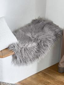 Kunstfell Morten, gelockt, Vorderseite: 67 % Acryl, 33 % Polyeste, Rückseite: 100 % Polyester, GRS-zert, Hellgrau, B 60 x L 90 cm
