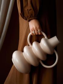 Design-Vase Luvi in organischer Form, Steingut, Beige, Ø 6 x H 35 cm