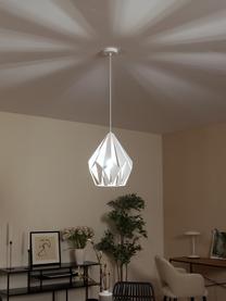 Lampa wisząca w stylu scandi Carlton, Na zewnątrz: biały Wewnątrz: różowe złoto, Ø 31 x W 40 cm