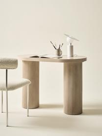 Escritorio de madera Torello, Tablero: tablero de fibras de dens, Patas: madera de roble, Madera clara, An 100 x Al 72 cm