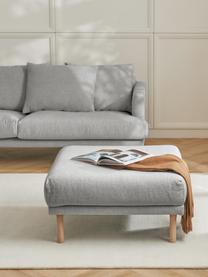 Pouf Adrian, Tissu gris clair, larg. 90 x prof. 90 cm