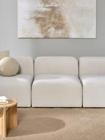 Módulo central sofá Lena, Tapizado: tejido (88% poliéster, 12, Estructura: madera de pino, contracha, Patas: plástico, Tejido Off White, An 76 x F 106 cm