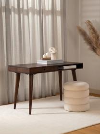 Scrivania con cassetto in legno massiccio Tova, Legno di mango massiccio, verniciato, Legno di mango, Larg. 117 x Prof. 60 cm
