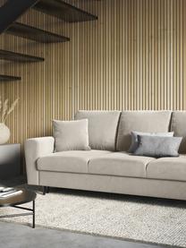 Canapé d'angle 3 places velours avec rangement Moghan, Velours beige, larg. 235 x prof. 100 cm
