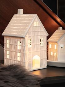 Großes Porzellan-Lichthaus Living, Porzellan, Weiß, B 10 x H 19 cm