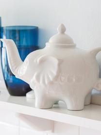 Theepot Elephant van keramiek, 900 ml, Keramiek, Wit, 900 ml