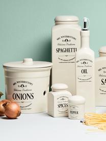 Contenitore Mrs Winterbottoms Onions, Gres, Bianco crema, nero, Ø 17 x Alt. 18 cm